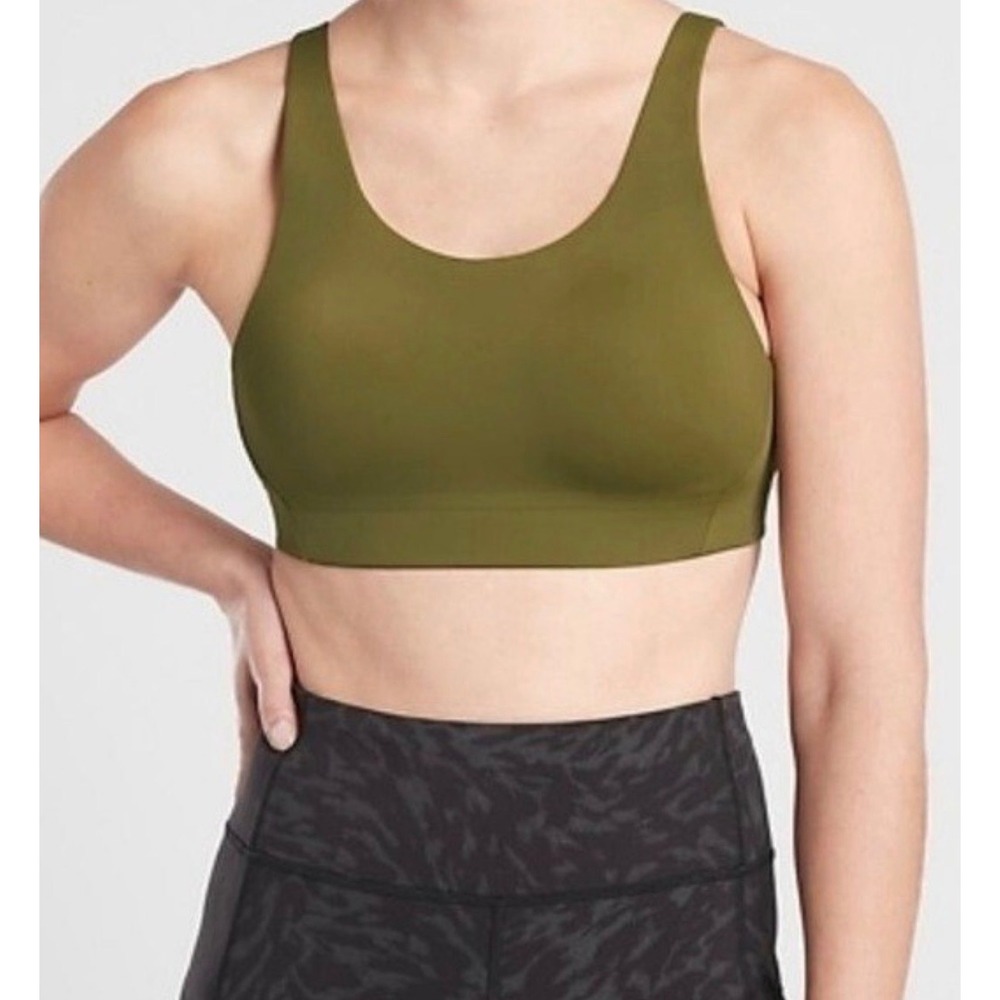 Athleta Advance Sprint Bra 32DD Olive Green High Impact Running